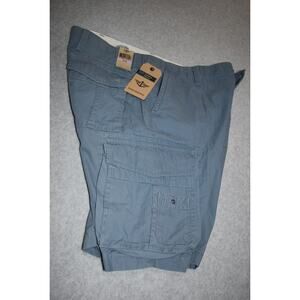 Dockers Cargo Shorts Mens Size 38 Flat Front Blue Cotton Camping Hiking NEW